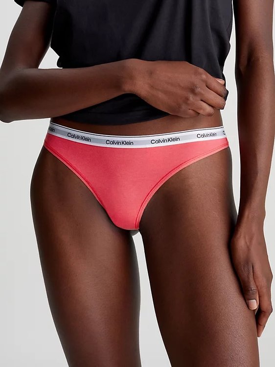 Modern Logo tanga 3ks – Calvin Klein Underwear, Bílá, Korálová červená, Šedá barva Ženy