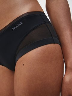 Luxusní 000QF1709E-001 kalhotky hipstery, Černá barva, XS, L