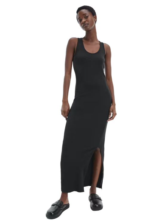 Calvin Klein – Modal šaty, Černá barva
