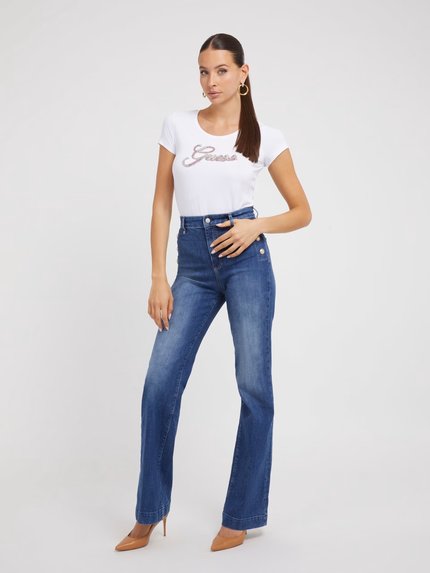 Módní Script triko, Bílá barva, 2023