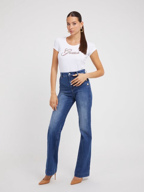 Módní Script triko, Bílá barva, 2023