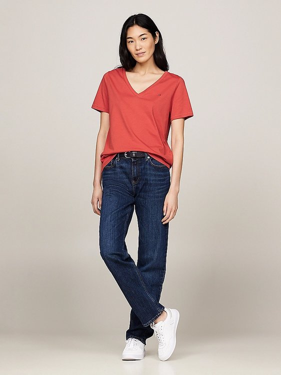 Modern Regular triko – Tommy Hilfiger, Červená barva Ženy