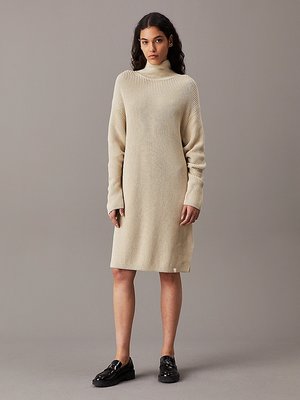 Calvin Klein Jeans – Chunky Loose šaty, Béžová barva