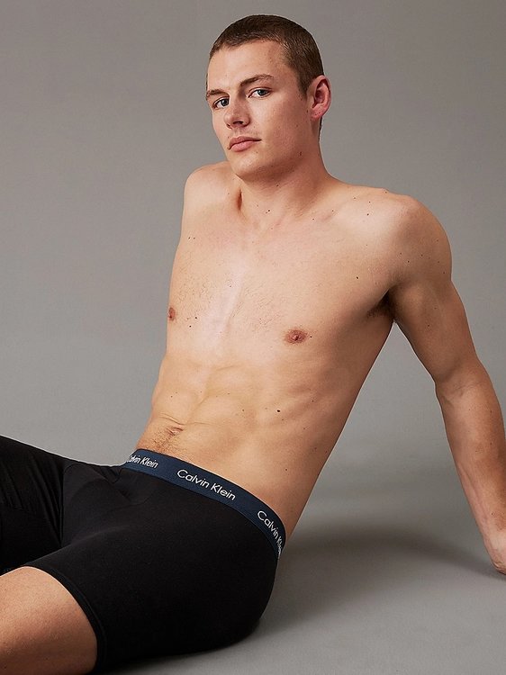 Cotton Stretch boxery 5ks – Calvin Klein Underwear, Černá barva Muži