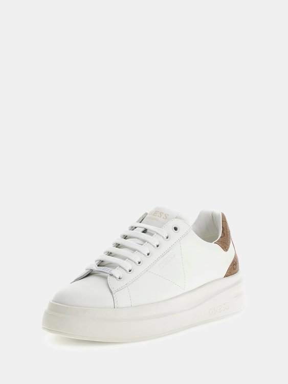 GUESS – Elbina tenisky, Béžová, Bílá barva