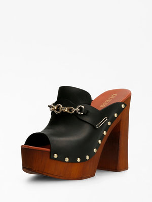 Guess – Clara sandály, Černá, Hnědá barva