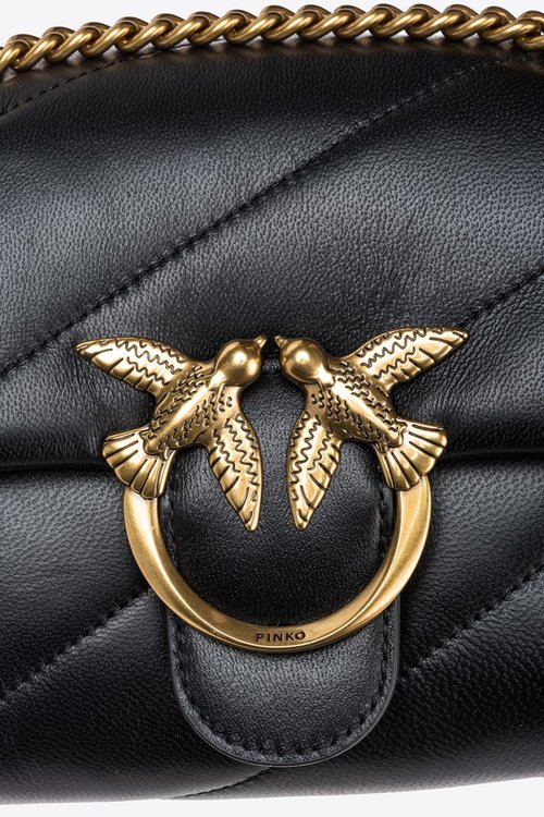 Love Mini Puff kabelka Černá barva Ženy