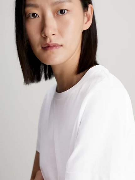 Módní K20K205410-YAF triko s/s, Bílá barva, 2024, 2023