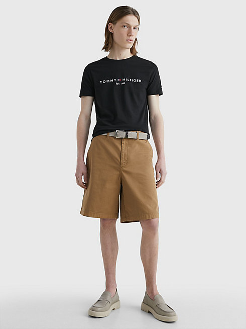 Módní Core Tommy Logo triko, Černá barva, 2023