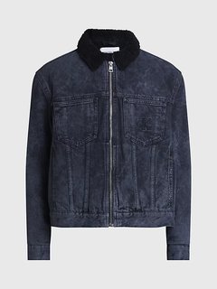 Regular Sherpa Denim bunda Navy, Šedá barva Muži