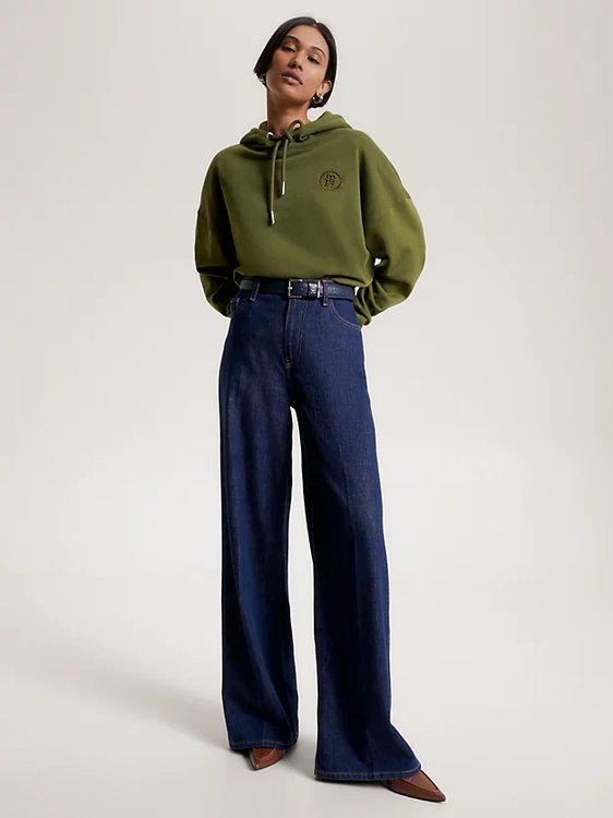 Relaxed Embroidery mikina – Tommy Hilfiger, Zelená barva Ženy