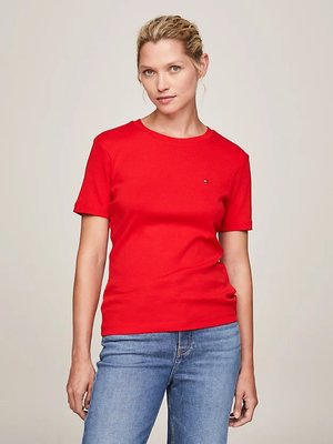 Tommy Hilfiger – New Slim Cody triko, Červená barva