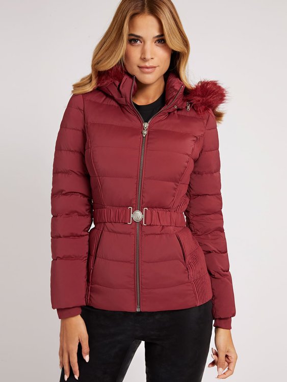 Luxusní Claudia bunda, Bordó, Červená barva, XS, S, M, L