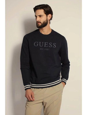 Guess – Beau mikina, Modrá, Navy barva