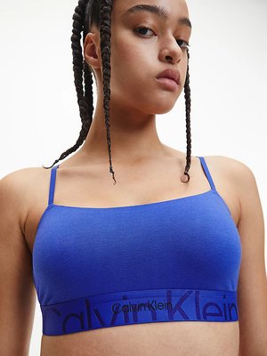 Embossed braletka – Calvin Klein Underwear, Modrá barva Ženy
