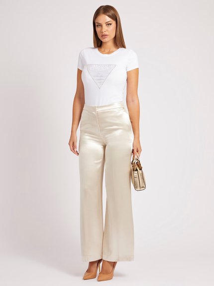 Módní Triangle Crystal triko, Bílá barva, 2023