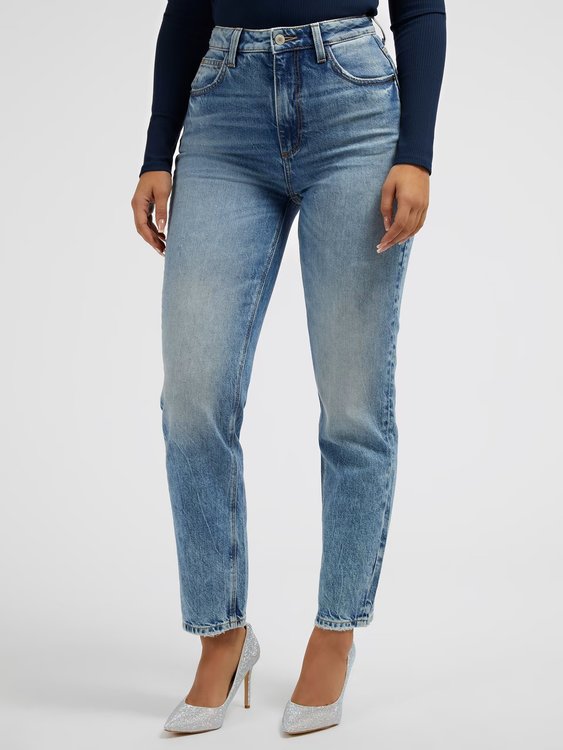 GUESS – Mom jeany, Modrá barva
