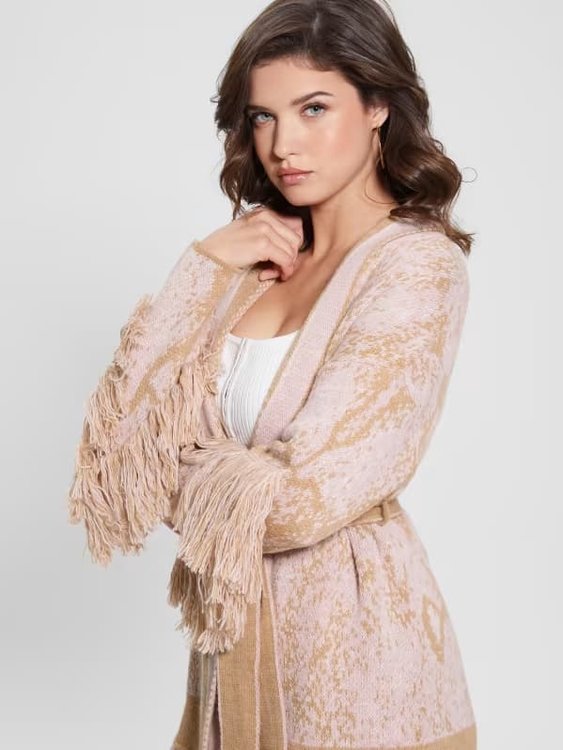 Luxusní Nancy kardigan, Hnědá barva, XS, S, M, L