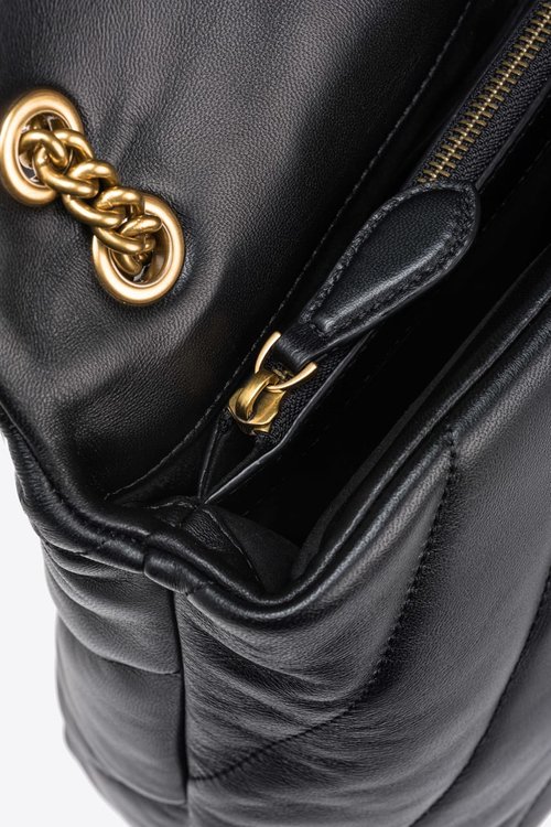 Luxusní Love Puff kabelka, Černá barva, U