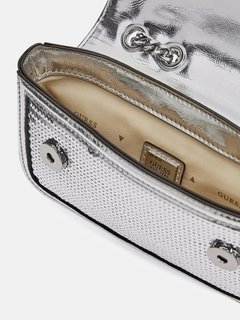 Luxusní Kaska Mini crossbody, Stříbrná barva, T/U