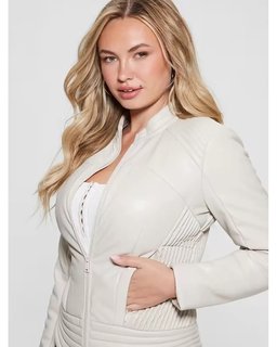 Lea bunda – GUESS, Krémová barva Ženy